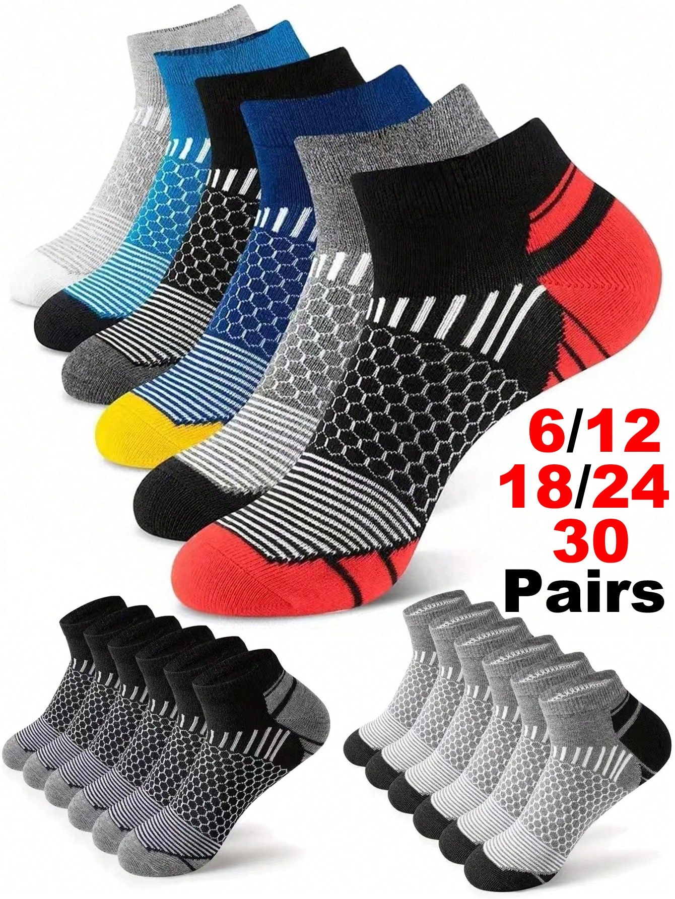 Ankle Sock Low Cut - Men's Athletic Socks Ankle Running Cycling