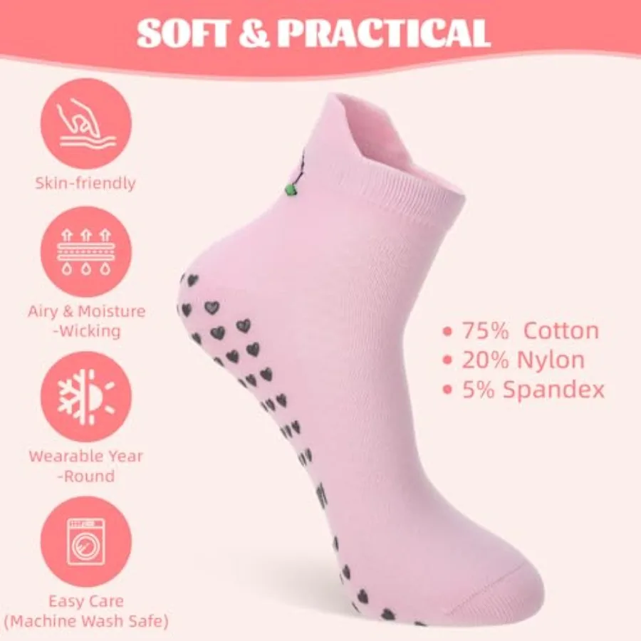 6 Pairs Pilates Socks with Gri - огляд і ціна Grip Sock Yoga