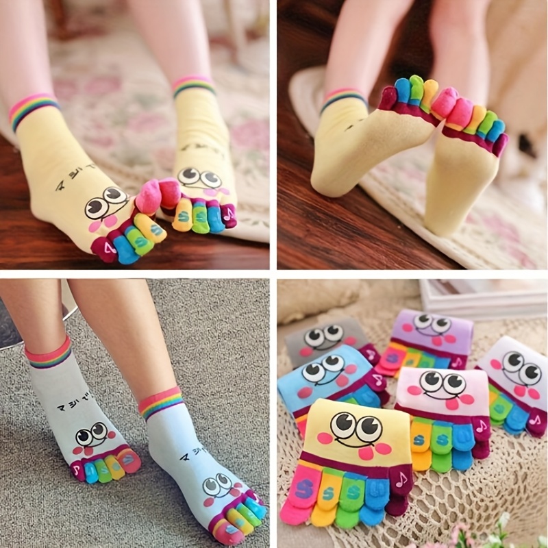 3pairs//Cartoon printed toe so - огляд і ціна Toe Sock Split
