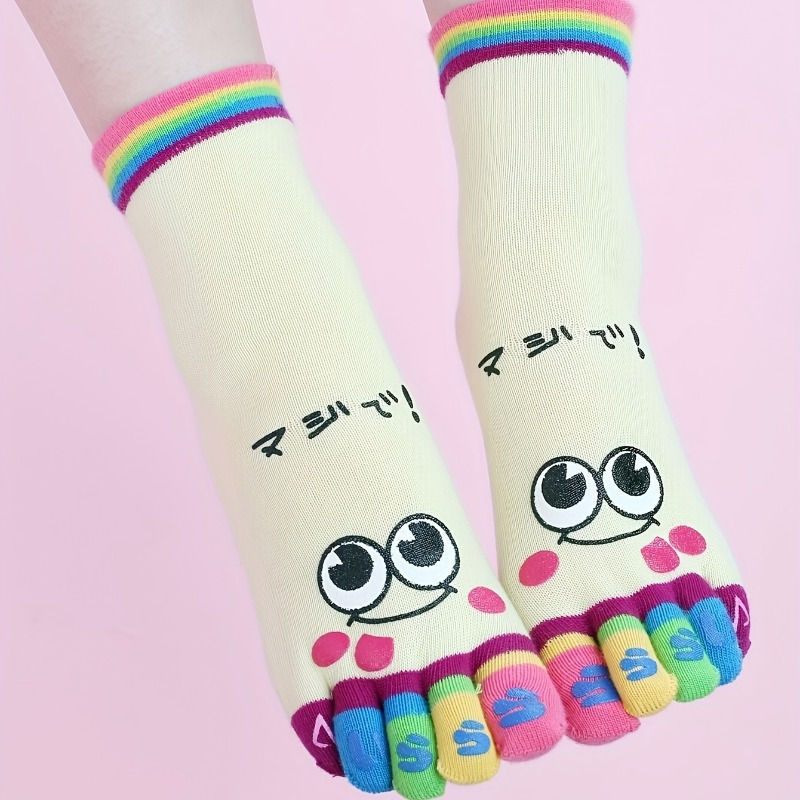 3pairs//Cartoon printed toe so - огляд і ціна Toe Sock Split