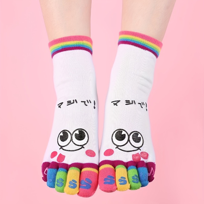 3pairs//Cartoon printed toe so - огляд і ціна Toe Sock Split