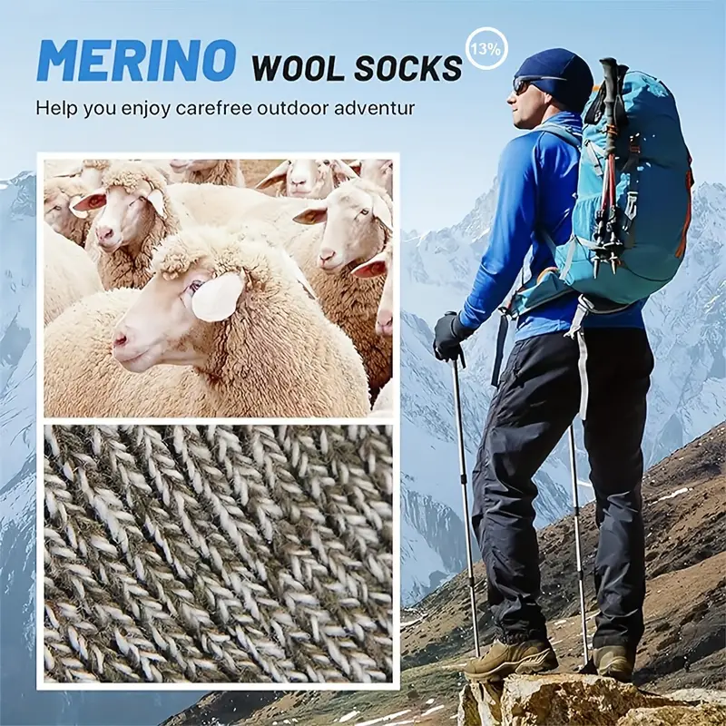 US Warehouse Fast Shipping 5 P - огляд і ціна Wool Hiking Sock