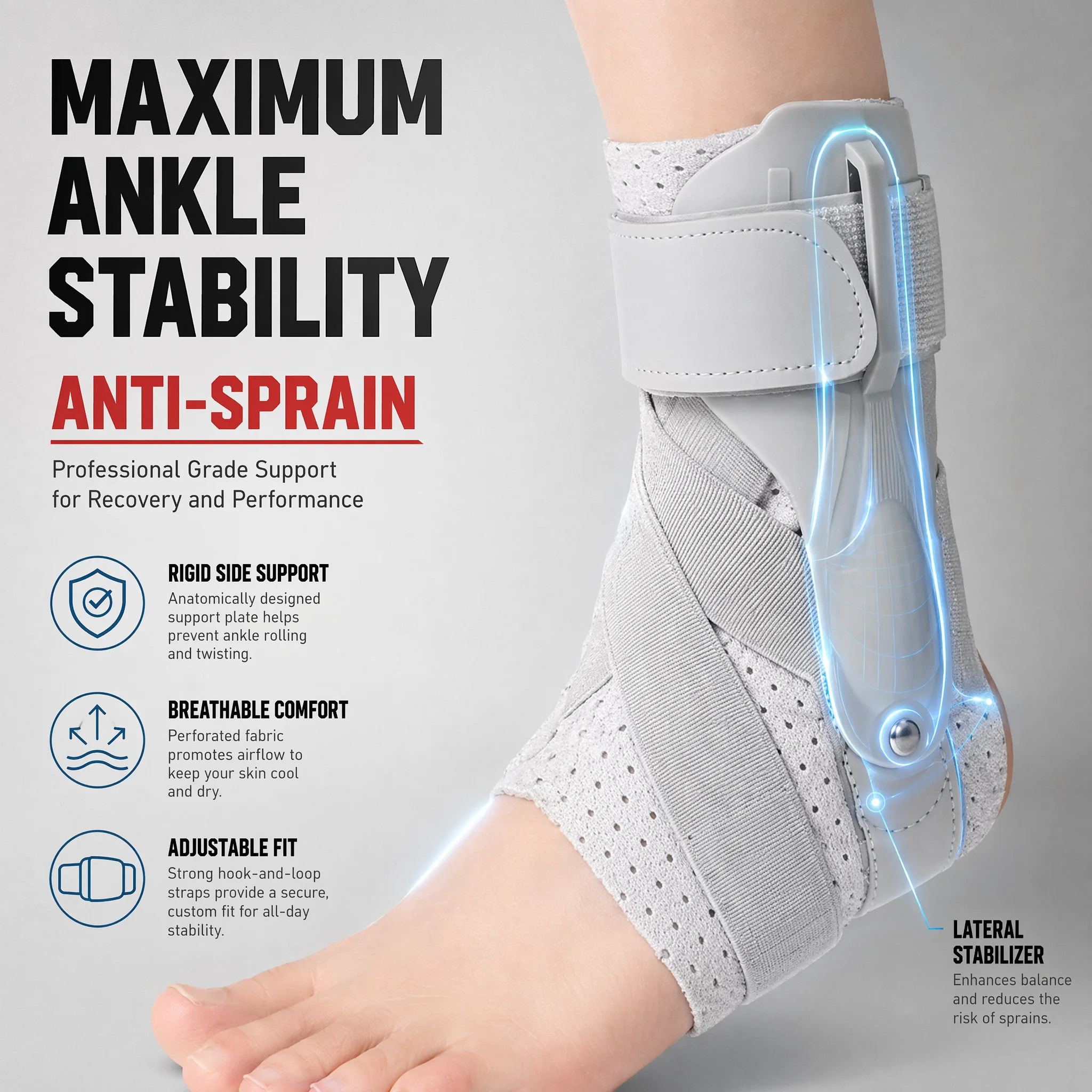Ankle Brace with Side Stabiliz - огляд і ціна Ankle Brace Sock