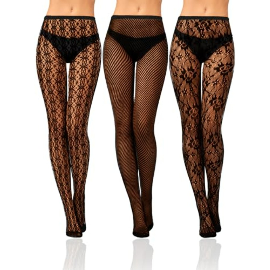 Bencailor 3 Pairs Women Rhines - огляд і ціна Fishnet Stocking Women