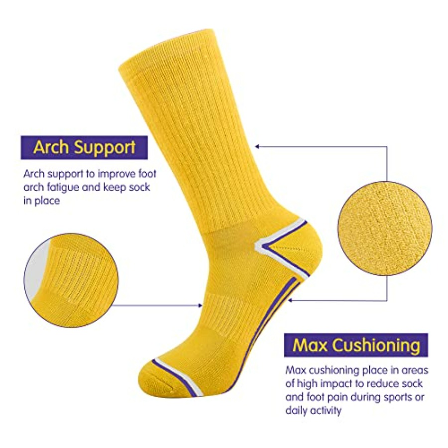 Mens 6 Pack Athletic Performan - огляд і ціна Cotton Crew Sock Pack