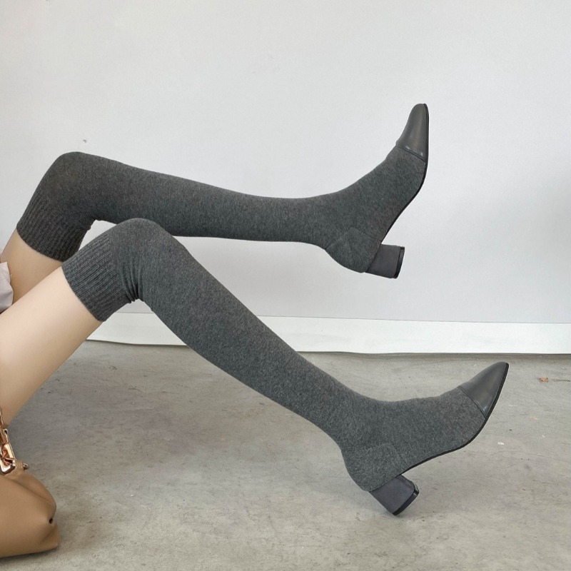 High Knee Sock Shoes 2025 New  - огляд і ціна Knee High Sock Women
