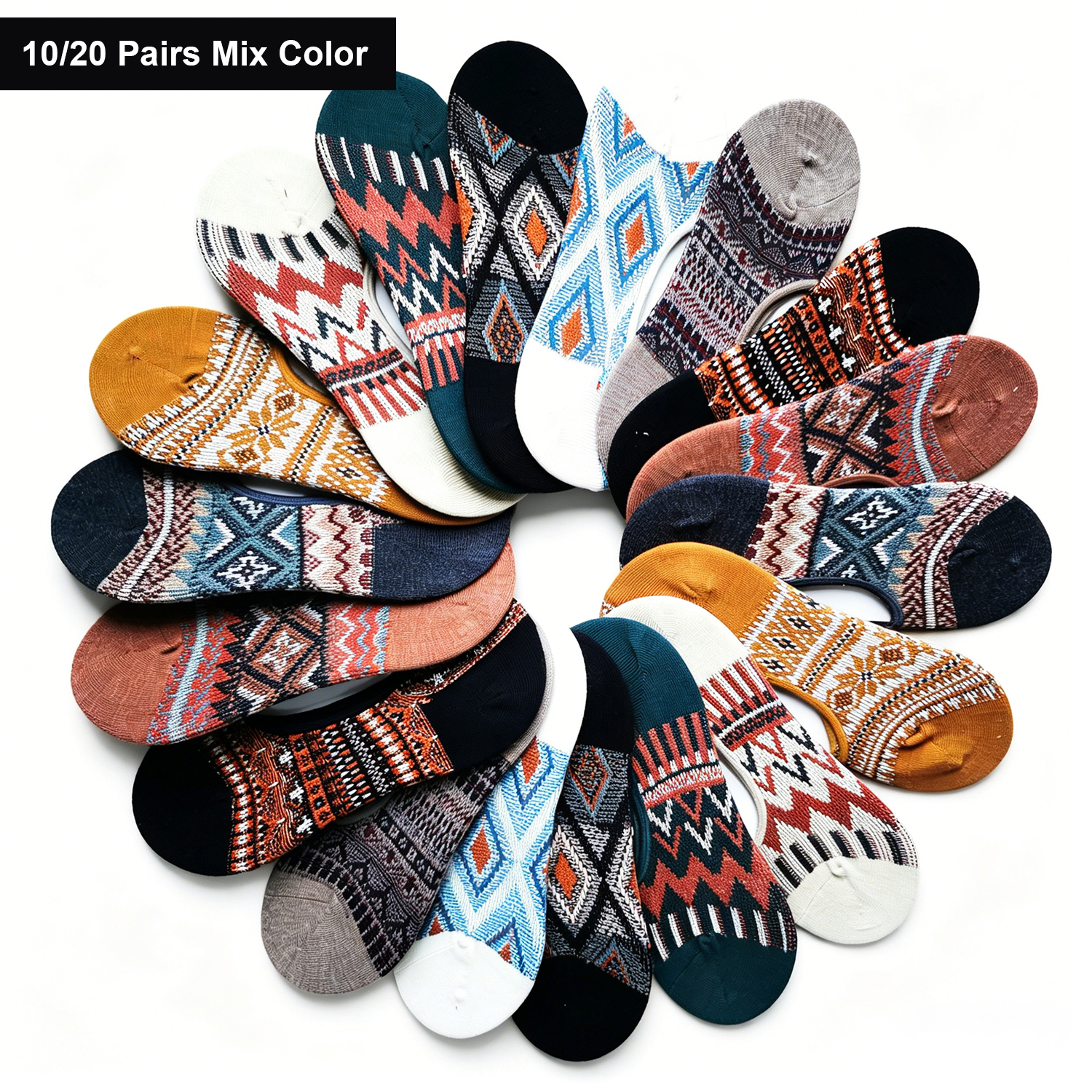 10/20 Pairs No Show Socks Men  - огляд і ціна No Show Sock Women