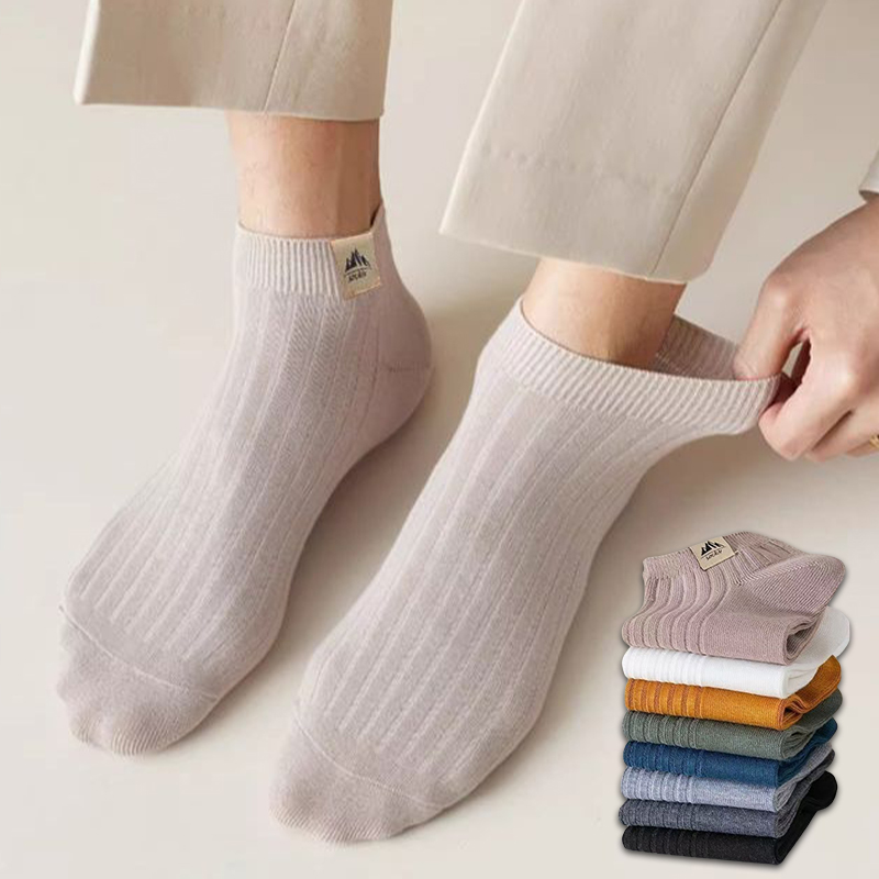 5Pairs Men's Simple Crew Socks - огляд і ціна Ankle Sock Low Cut