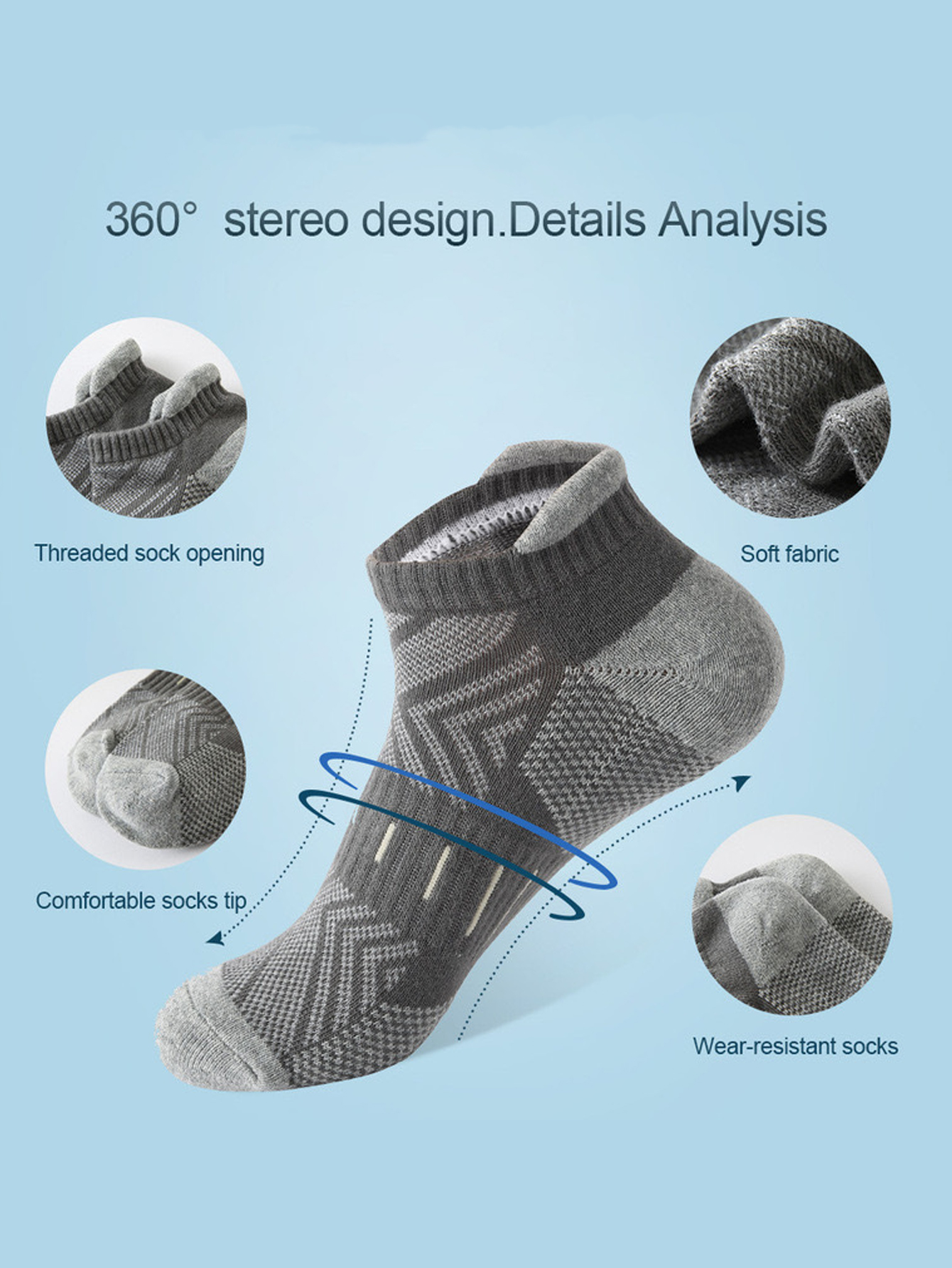 6/12Pairs Men's Arrow Print An - огляд і ціна Athletic Sock Cushion